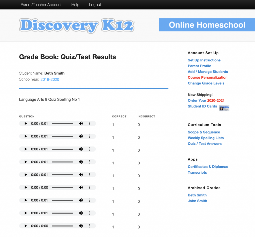 Parent / Teacher Account Discovery K12