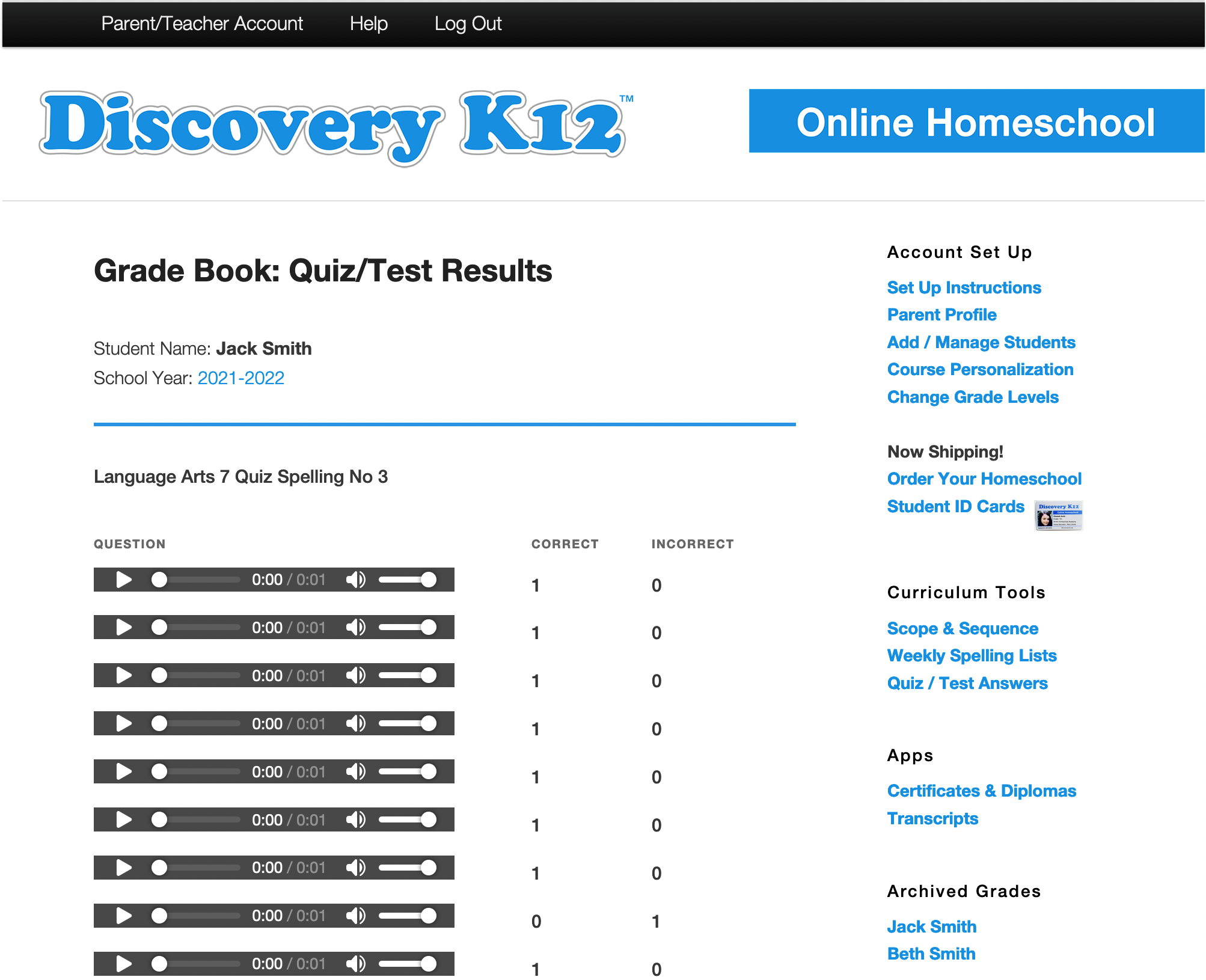 Parent Teacher Account Discovery K12