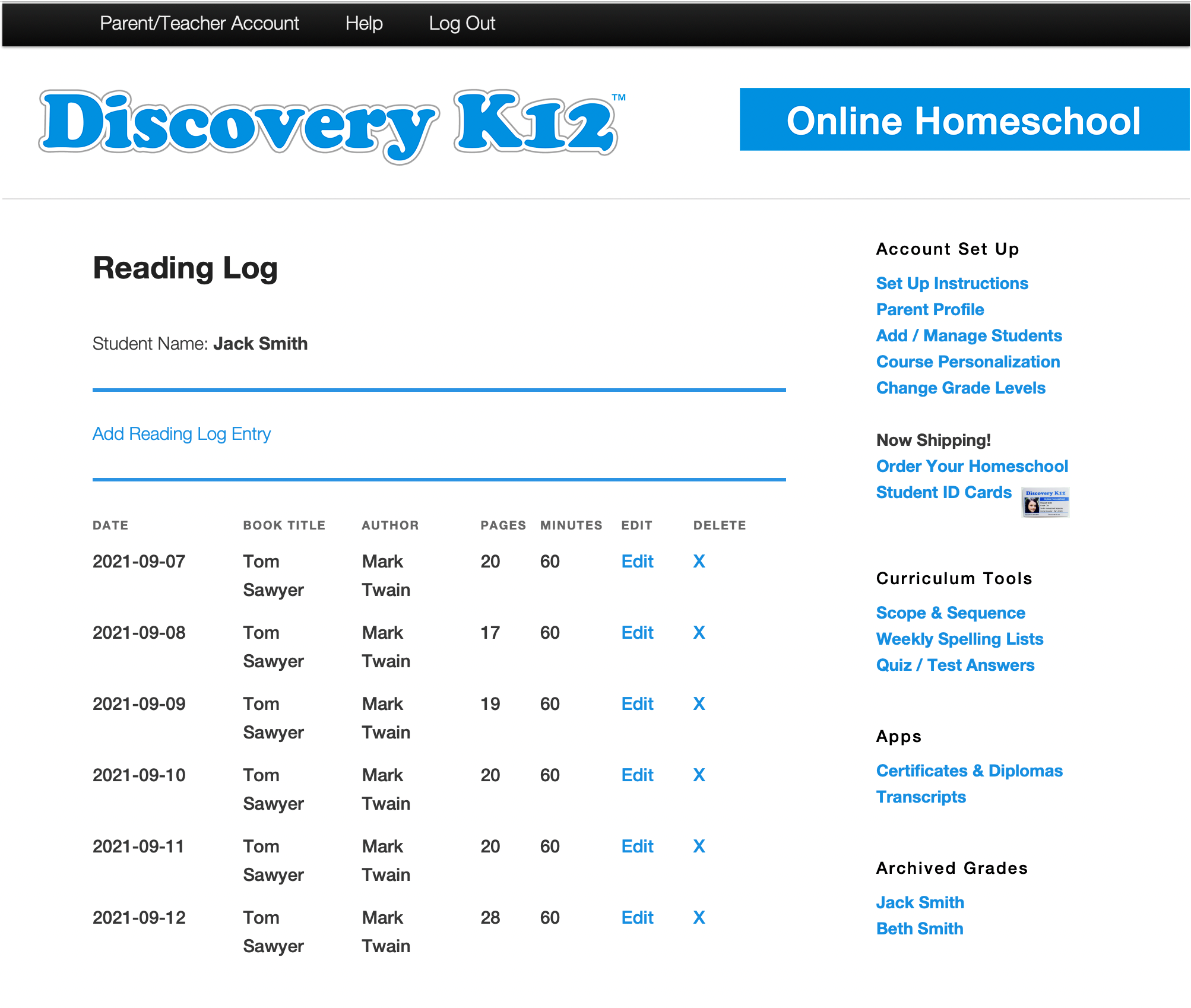 discovery k12 parent portal